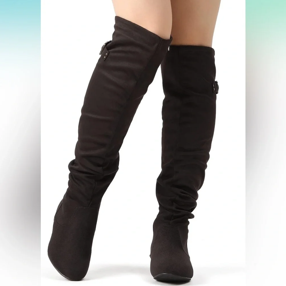 Suede over the knee boots